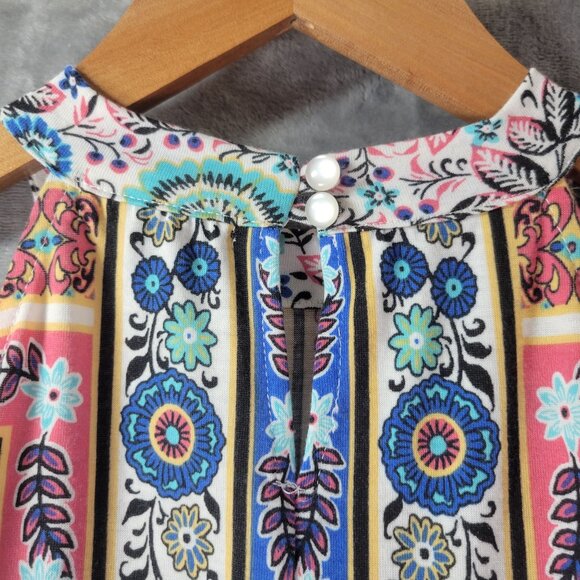 As U Wish Juniors Womens Dress Small‎ Multicolor Boho Festival Sleeveless Mini - Picture 6 of 9